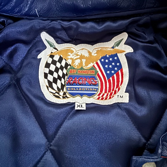 2005 Jeff Hamilton Rusty Wallace leather jacket size XL - Picture 3 of 10